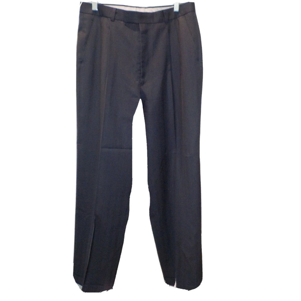 Alexandre London Pleated Cuffed Pure Wool Dress Pants Slacks Mens Size UK 33x30